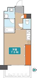 エスポアール泉 ワンルームの間取図画像