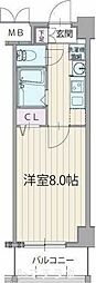パルティール今池 1Kの間取図画像