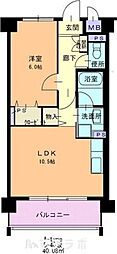 フィオーレレジデンス 1LDKの間取図画像