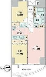さくらヒルズフジミ 2LDKの間取図画像