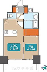 プレサンス丸の内アドブル 1LDKの間取図画像