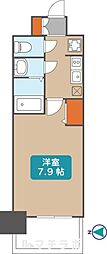 プレサンスジェネ千種内山 1Kの間取図画像