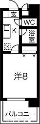 ベル池下 1Kの間取図画像