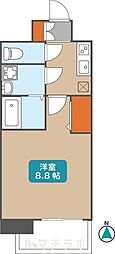 プレサンスTHE栄 1Kの間取図画像