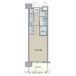 パルティール黒川 1Kの間取図画像