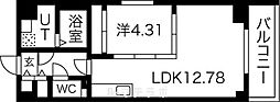 S-FORT熱田花町 1LDKの間取図画像
