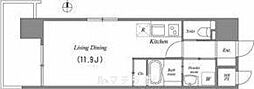 グラマシー白川公園 ワンルームの間取図画像