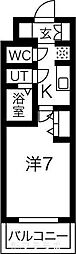 メイクスWアート丸の内 1Kの間取図画像