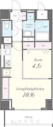 PremiumCourt新栄 1LDKの間取図画像