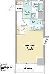 BSRESIDENCESAKAE 1Kの間取図画像