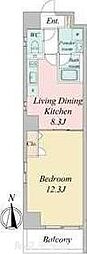 BSRESIDENCESAKAE 1LDKの間取図画像