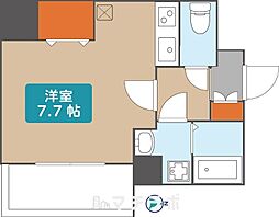プレサンス鶴舞パークグラッド ワンルームの間取図画像