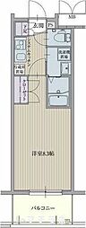 パルティール黒川 1Kの間取図画像