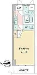 BSRESIDENCESAKAE 1Kの間取図画像
