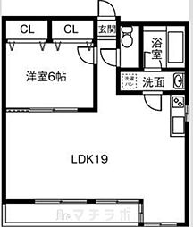 FJ日進通 1LDKの間取図画像