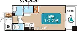 N.S.ZEAL大曽根 ワンルームの間取図画像