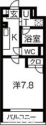 シテイライフ今池北 1Kの間取図画像
