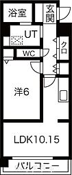 オレンジスクエア 1LDKの間取図画像
