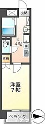 エトワール大島 1Kの間取図画像