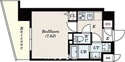 S-RESIDENCESENGENCHO 1Kの間取図画像