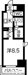 RICHED'OR名駅南 1Kの間取図画像