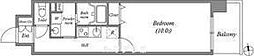 グラマシー栄 1Kの間取図画像