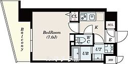 S-RESIDENCESENGENCHO 1Kの間取図画像