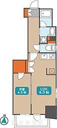 エステムプラザ名古屋丸の内 1LDKの間取図画像