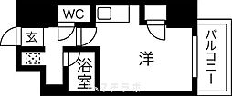 スクエアアパートメント ワンルームの間取図画像