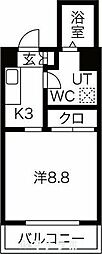 グランデ浅間町 1Kの間取図画像
