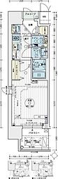 エステムコート名古屋栄プレシャス 1Kの間取図画像