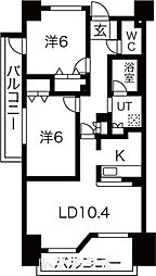 ヴィラエーデル大須 2LDKの間取図画像