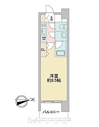 ルクレ新栄レジデンス 1Kの間取図画像