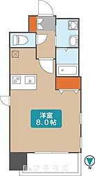 プレサンス新栄デコール ワンルームの間取図画像