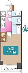 プレサンス桜通ベルノ 1Kの間取図画像