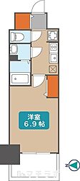 プレサンスNAGOYAファスト 1Kの間取図画像