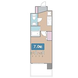 パークフラッツ金山 1Kの間取図画像