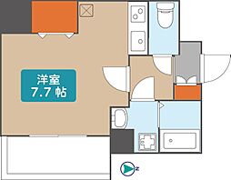 プレサンス鶴舞パークグラッド ワンルームの間取図画像