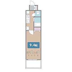 カスタリア志賀本通 1Kの間取図画像