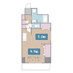 プレステージ千種 1LDKの間取図画像