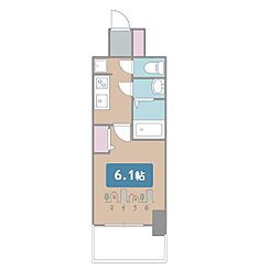 アステリ鶴舞エーナ 1Kの間取図画像