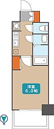 プレサンス桜山駅前アフォード 1Kの間取図画像