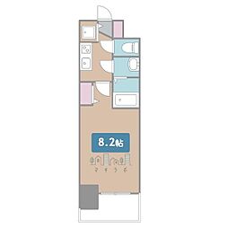 プレサンス上前津グレース 1Kの間取図画像