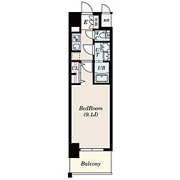S-RESIDENCE鶴舞2 1Kの間取図画像