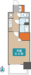 プレサンス名古屋グロウ 1Kの間取図画像