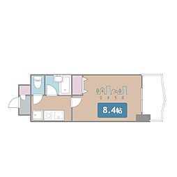 現代ハウス新栄 1Kの間取図画像