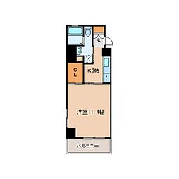 グランデ浅間町 1Kの間取図画像