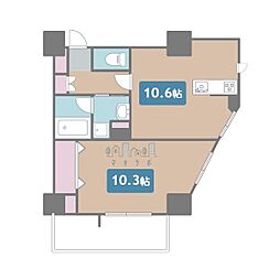 グラマシー城見通 1LDKの間取図画像
