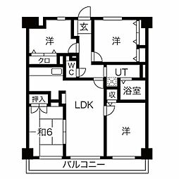 グランドハイリス本山 4LDKの間取図画像