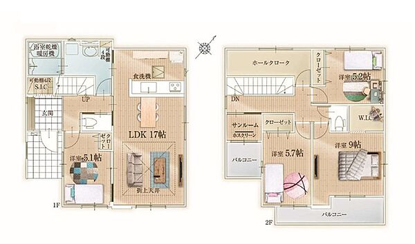 間取りを拡大表示